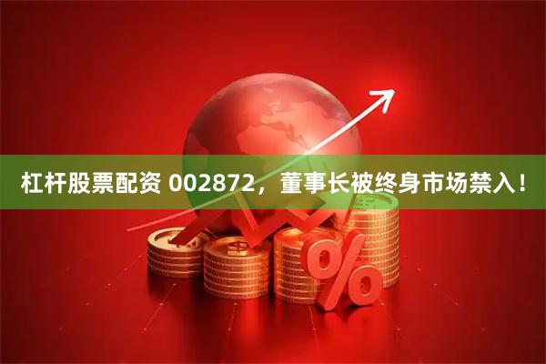 杠杆股票配资 002872，董事长被终身市场禁入！